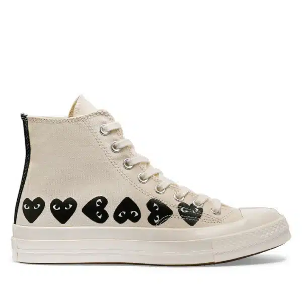 CDG CONVERSE Multi Black Heart Chuck Taylor All Star '70 High Sneakers