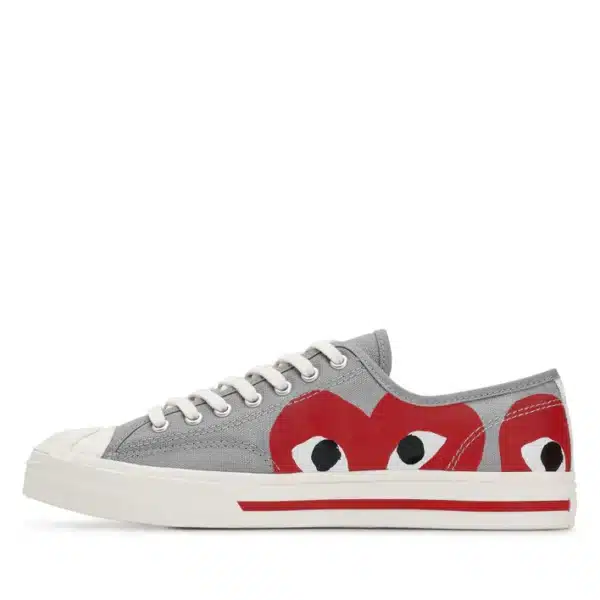 CDG Converse Low Top Red Heart Jack Purcell Sneakers