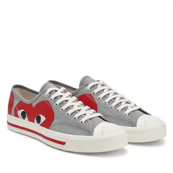 CDG Converse Low Top Red Heart Jack Purcell Sneakers