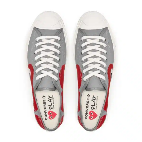 CDG Converse Low Top Red Heart Jack Purcell Sneakers