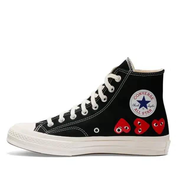 CDG Converse Multi Red Heart Chuck Taylor All Star '70 High Sneakers