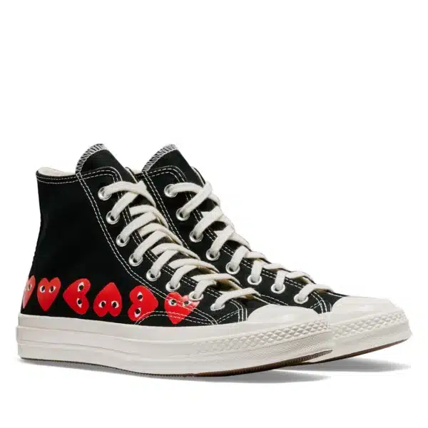 CDG Converse Multi Red Heart Chuck Taylor All Star '70 High Sneakers