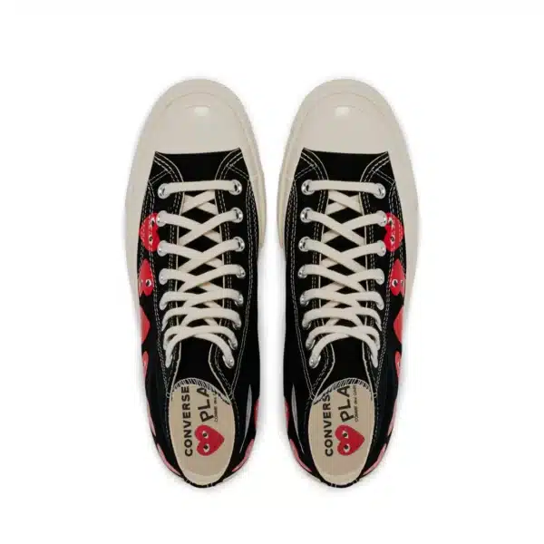 CDG Converse Multi Red Heart Chuck Taylor All Star '70 High Sneakers