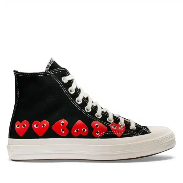 CDG Converse Multi Red Heart Chuck Taylor All Star '70 High Sneakers