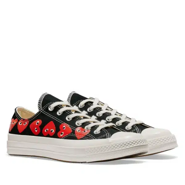 CDG Converse Multi Red Heart Chuck Taylor All Star '70 Low Sneakers