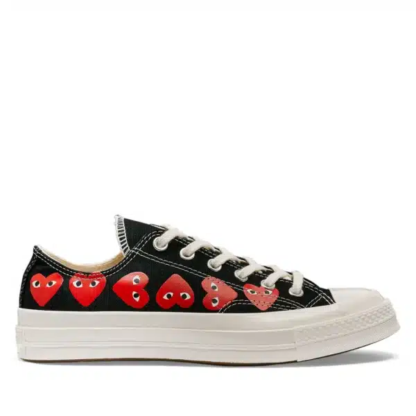 CDG Converse Multi Red Heart Chuck Taylor All Star '70 Low Sneakers