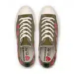 CDG Converse Multi Red Heart Chuck Taylor All Star ’70 Low Top Shoes