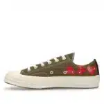 CDG Converse Multi Red Heart Chuck Taylor All Star ’70 Low Top Shoes