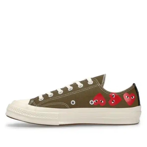 CDG Converse Multi Red Heart Chuck Taylor All Star ’70 Low Top Shoes