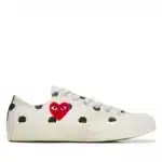 CDG Converse Polka Dot Red Heart Chuck Taylor All Star ’70 Low Shoes