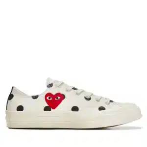 CDG Converse Polka Dot Red Heart Chuck Taylor All Star ’70 Low Shoes