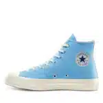 CDG Converse Red Heart Chuck ’70 High Top Blue Sneakers