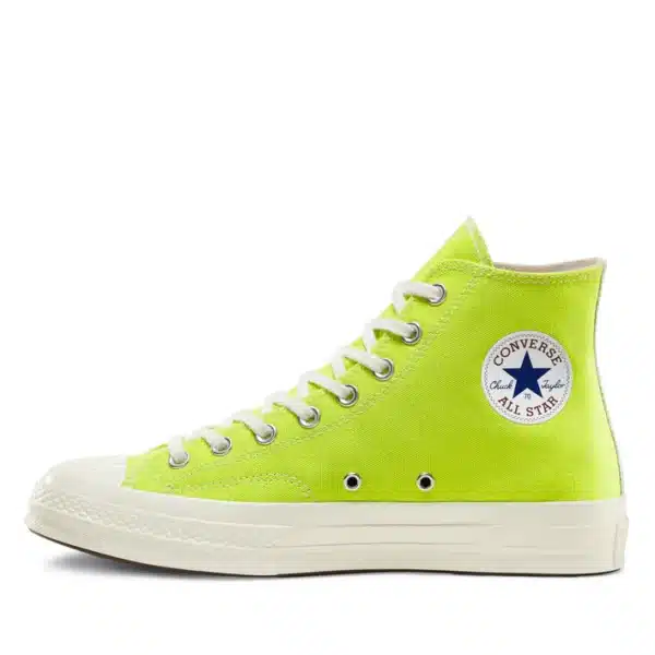 CDG Converse Red Heart Chuck ’70 High Top Green Shoes