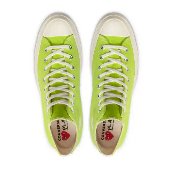 CDG Converse Red Heart Chuck ’70 High Top Green Shoes