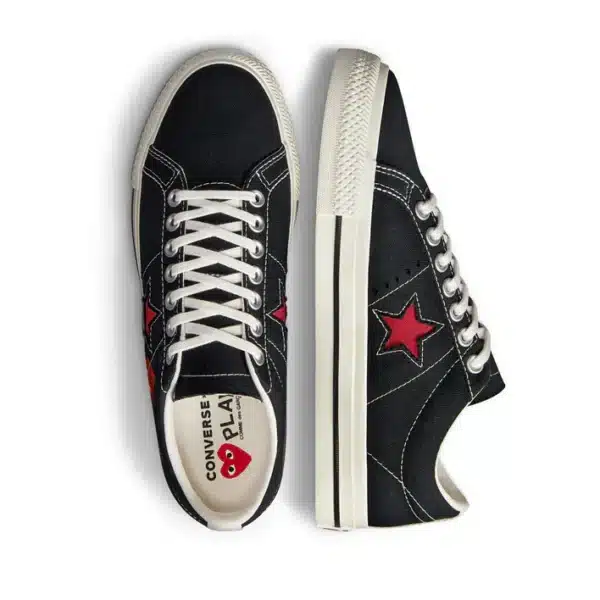 CDG Converse Red Heart One Star shoes