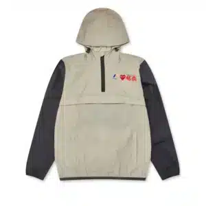 CDG K-Way Half Zip Beige Jacket