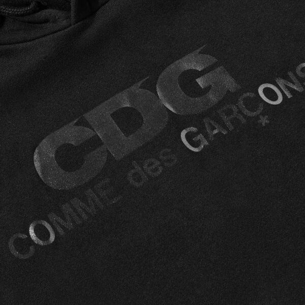 CDG Monochrome Logo Black Hoodie