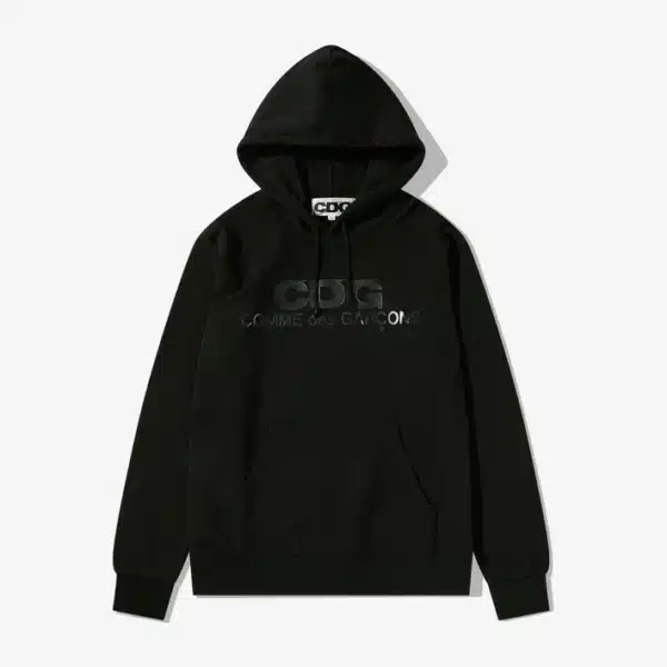 CDG Monochrome Logo Black Hoodie