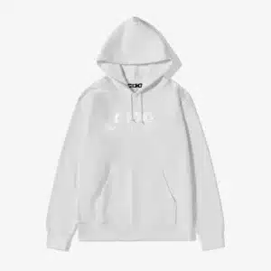 CDG Monochrome Logo White Hoodie