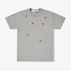 CDG Multi Red Heart Logo T-Shirt