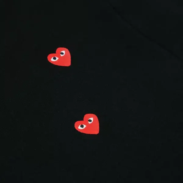 CDG PLAY Multi Red Heart Printed T-Shirt