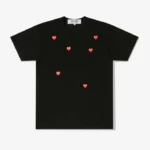 CDG PLAY Multi Red Heart Printed T-Shirt