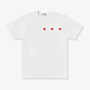 CDG PLAY Multi Red Heart T-Shirt