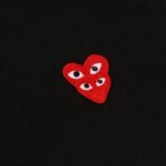 CDG PLAY with Double Red Heart T-Shirt