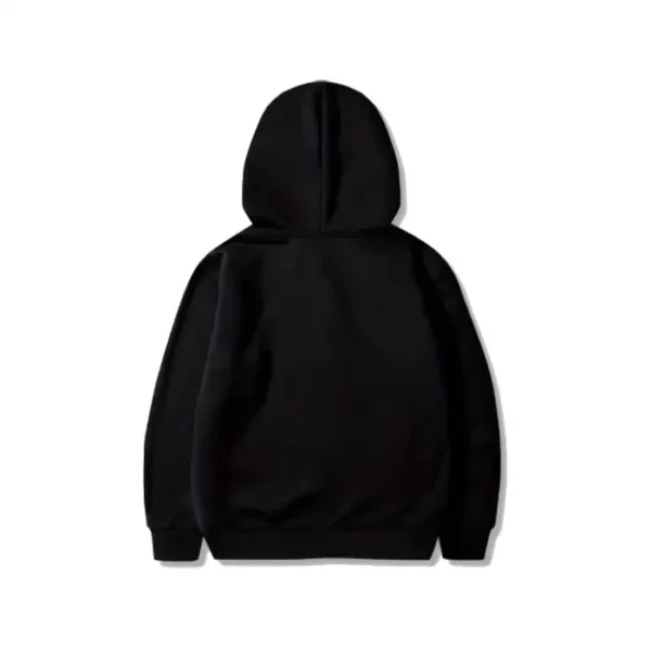 CDG Play Big Dual Heart Logo Printed Black Hoodie