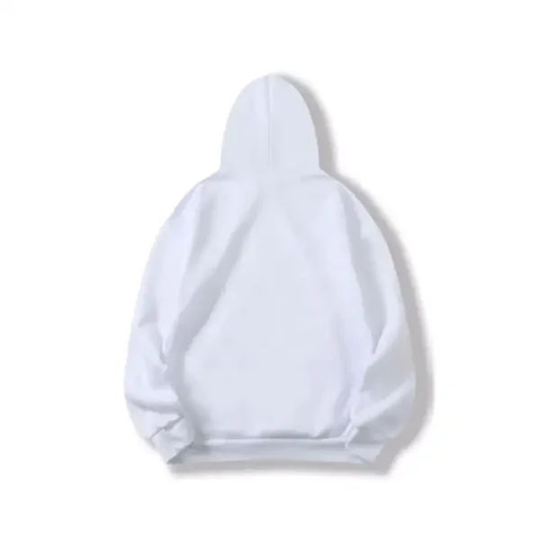 CDG Play Big Dual Heart Logo Printed White Hoodie