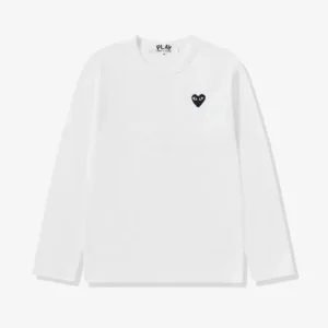 CDG Play Black Heart White T-Shirt