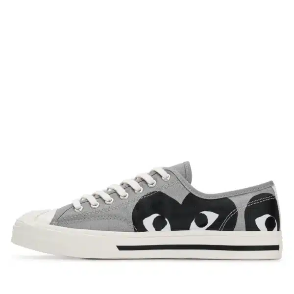 CDG Play Converse Low Top Black Heart Jack Purcell Sneakers