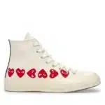 CDG Play Converse Multi Red Heart Chuck Taylor All Star ’70 High Shoes