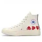 CDG Play Converse Multi Red Heart Chuck Taylor All Star ’70 High Shoes