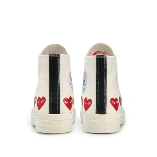 CDG Play Converse Multi Red Heart Chuck Taylor All Star ’70 High Shoes