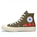 CDG Play Converse Multi Red Heart Chuck Taylor All Star ’70 High Sneakers