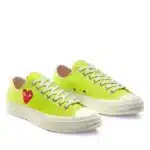 CDG Play Converse Red Heart Chuck ’70 Low Top Green Shoes