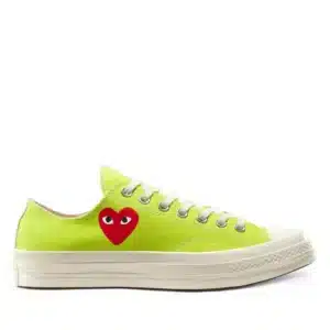 CDG Play Converse Red Heart Chuck ’70 Low Top Green Shoes