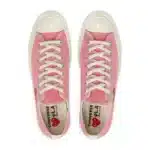 CDG Play Converse Red Heart Chuck ’70 Low Top Pink Sneakers