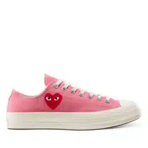 CDG Play Converse Red Heart Chuck ’70 Low Top Pink Sneakers