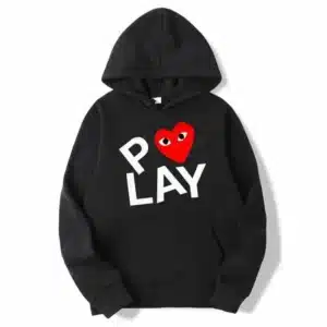 CDG Play Heart Black Hoodie