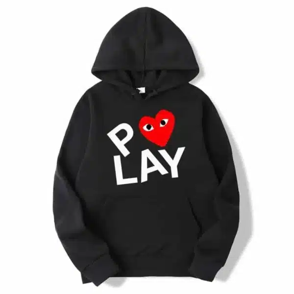 CDG Play Heart Black Hoodie