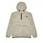 CDG Play K-Way Half Zip Beige Jacket