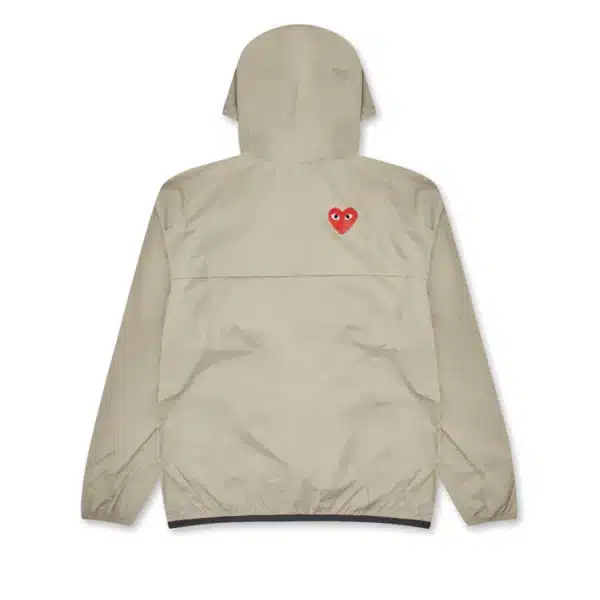 CDG Play K-Way Half Zip Beige Jacket