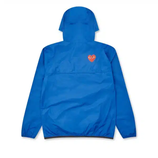 CDG Play K-Way Half Zip Blue Jacket