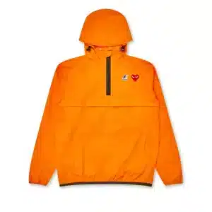 CDG Play K-Way Half Zip Orange Jacket