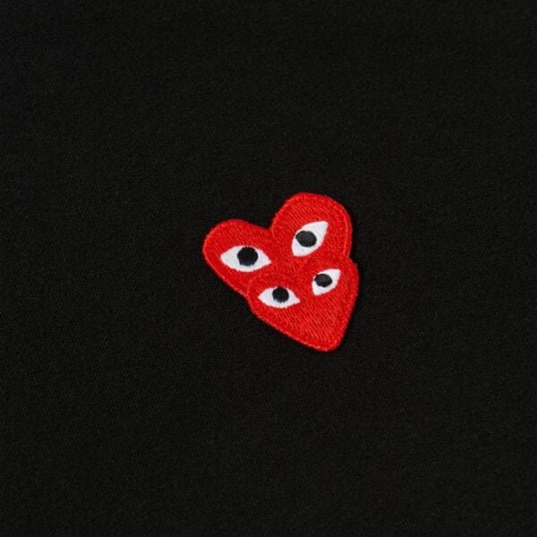 CDG Play Long sleeve with Double Red Heart T-Shirt