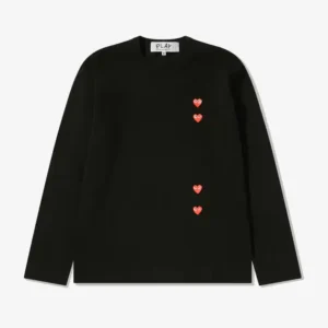 CDG Play Multi Red Heart Longsleeve T-Shirt