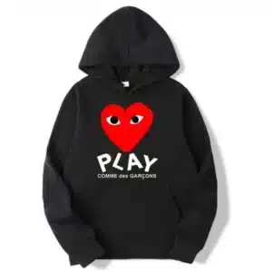 CDG Play Pullover Black Hoodie