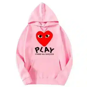 CDG Play Pullover Pink Hoodie